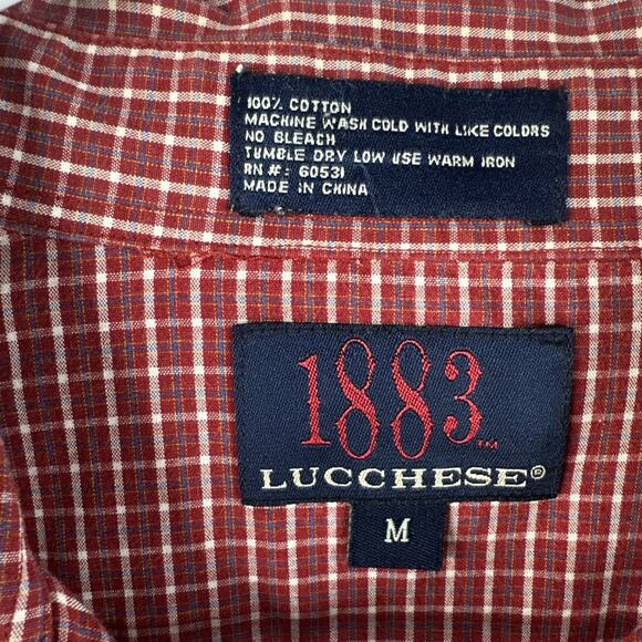 Lucchese 1883 Western Shirt Button Down Men's Size Medium Chest Pockets - Picture 2 of 8